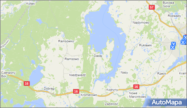 mapa Dadaj, Dadaj na mapie Targeo