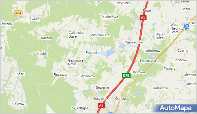 mapa Danielów, Danielów na mapie Targeo