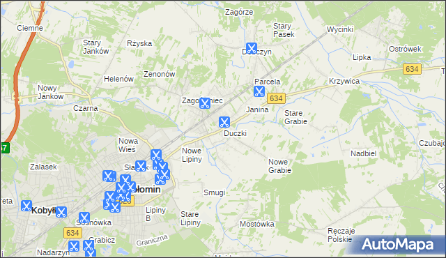 mapa Duczki, Duczki na mapie Targeo