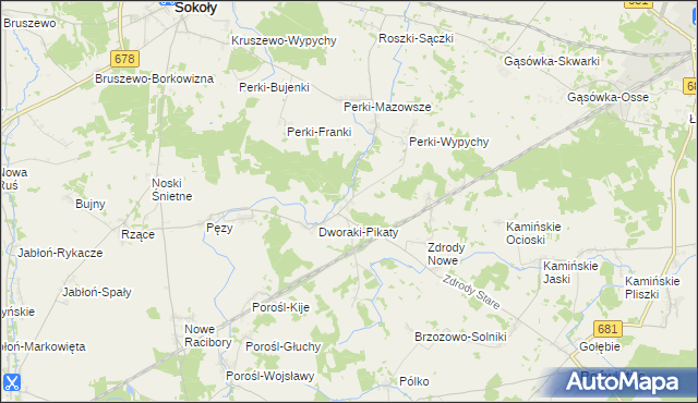 mapa Dworaki-Staśki, Dworaki-Staśki na mapie Targeo