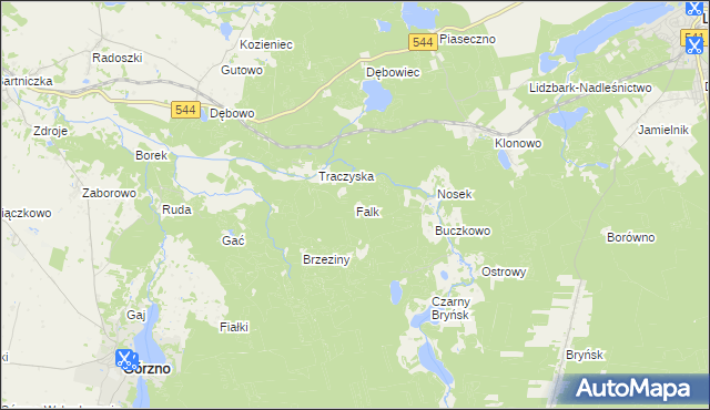 mapa Falk, Falk na mapie Targeo