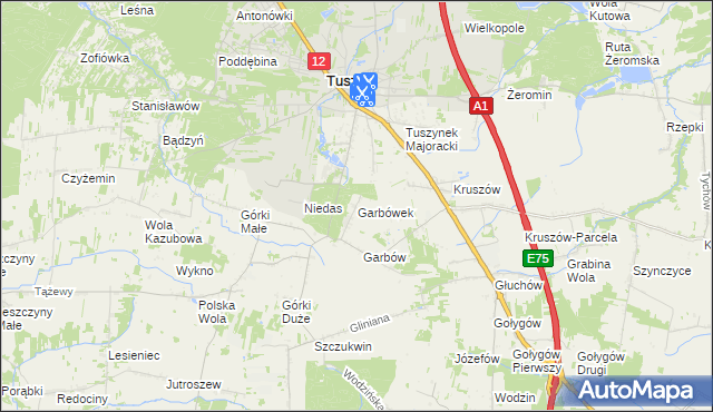 mapa Garbówek, Garbówek na mapie Targeo
