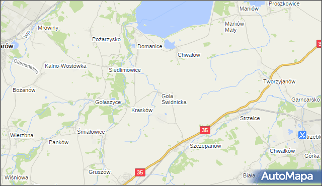 mapa Gola Świdnicka, Gola Świdnicka na mapie Targeo