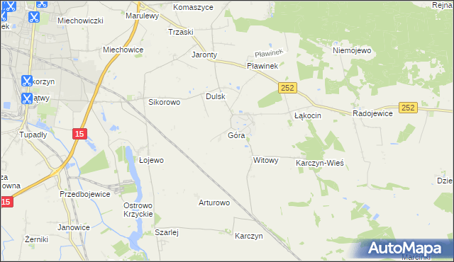 mapa Góra gmina Inowrocław, Góra gmina Inowrocław na mapie Targeo