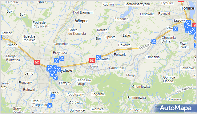 mapa Inwałd, Inwałd na mapie Targeo