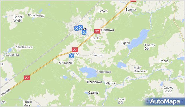 mapa Iwiczno, Iwiczno na mapie Targeo