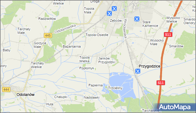 mapa Janków Przygodzki, Janków Przygodzki na mapie Targeo