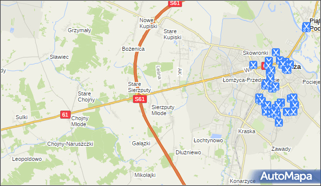 mapa Janowo gmina Łomża, Janowo gmina Łomża na mapie Targeo