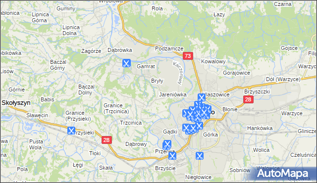mapa Jareniówka, Jareniówka na mapie Targeo