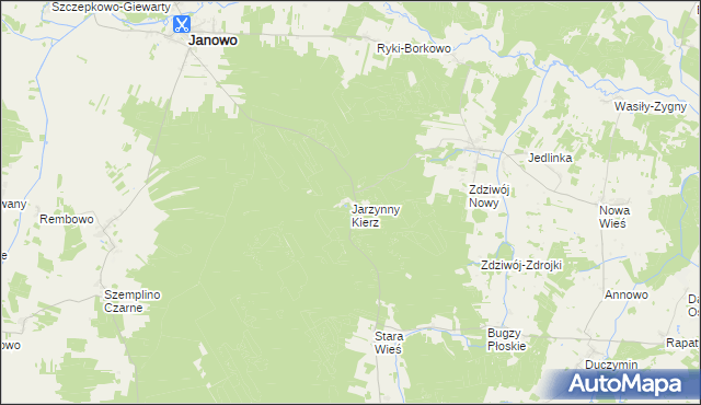 mapa Jarzynny Kierz, Jarzynny Kierz na mapie Targeo