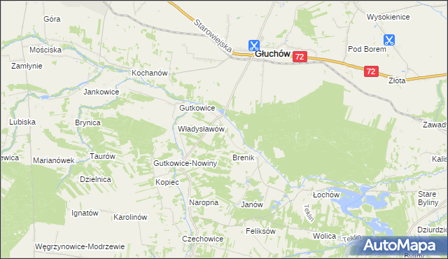 mapa Józefin gmina Żelechlinek, Józefin gmina Żelechlinek na mapie Targeo