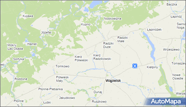 mapa Kierz Radzikowski, Kierz Radzikowski na mapie Targeo