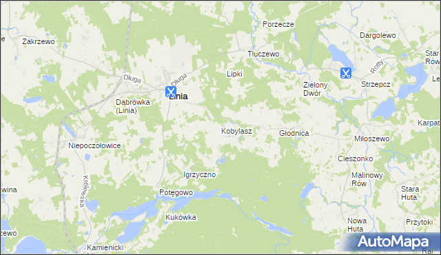 mapa Kobylasz, Kobylasz na mapie Targeo