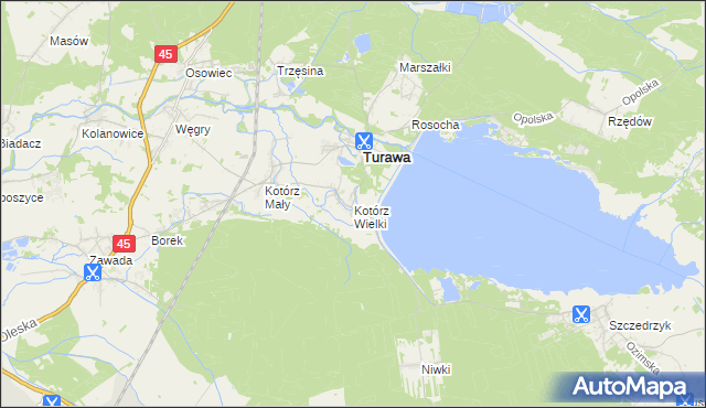 mapa Kotórz Wielki, Kotórz Wielki na mapie Targeo