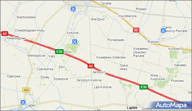 mapa Kowalewo-Sołectwo, Kowalewo-Sołectwo na mapie Targeo