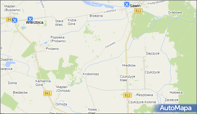 mapa Krobonosz-Kolonia, Krobonosz-Kolonia na mapie Targeo