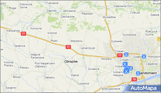 mapa Lenarczyce, Lenarczyce na mapie Targeo