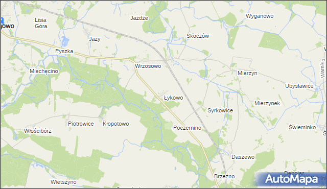 mapa Łykowo, Łykowo na mapie Targeo