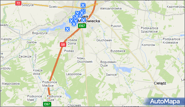 mapa Matyldów gmina Rawa Mazowiecka, Matyldów gmina Rawa Mazowiecka na mapie Targeo