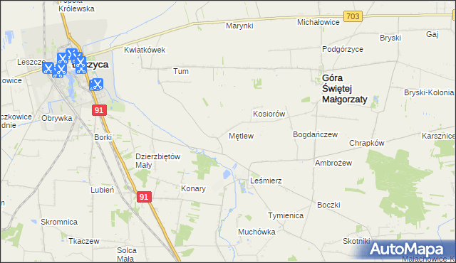 mapa Mętlew, Mętlew na mapie Targeo