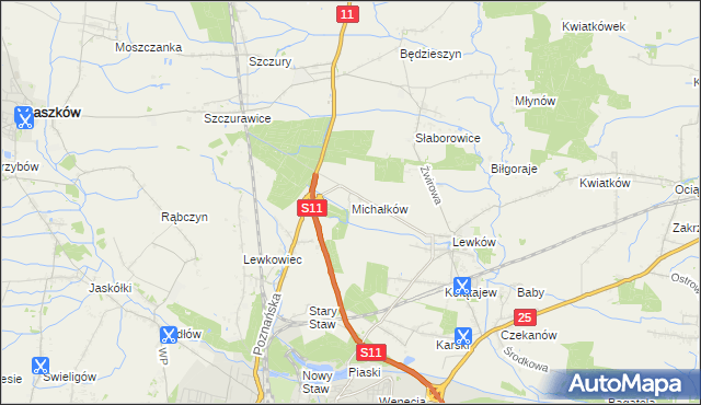 mapa Michałków, Michałków na mapie Targeo