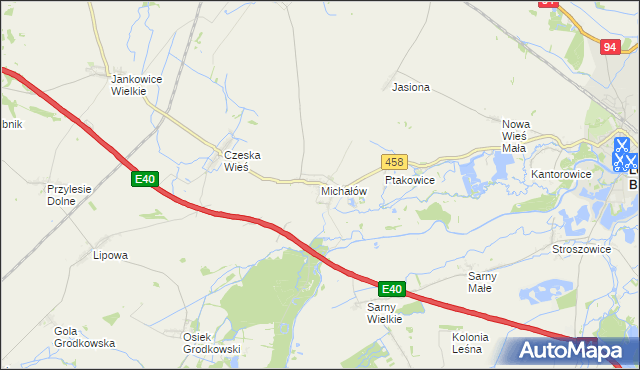mapa Michałów gmina Olszanka, Michałów gmina Olszanka na mapie Targeo