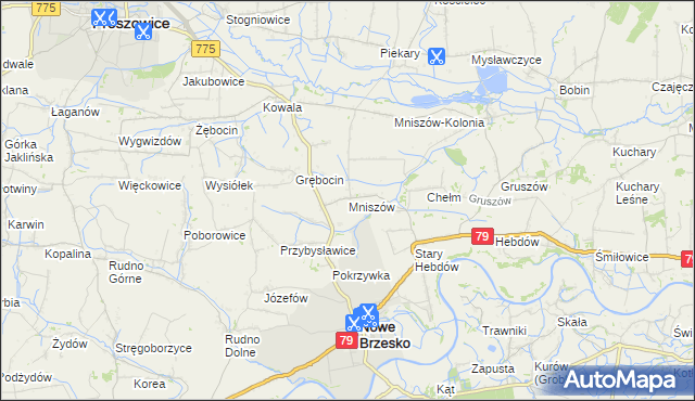 mapa Mniszów, Mniszów na mapie Targeo