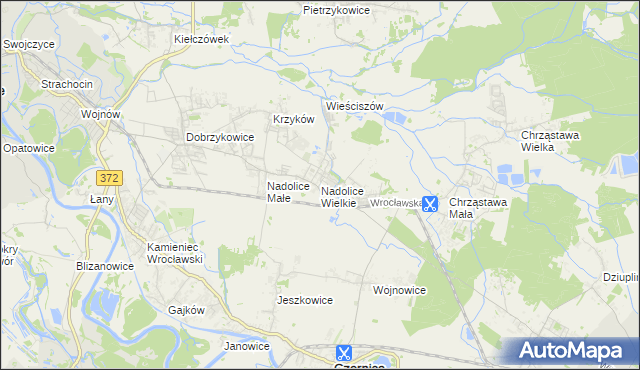 mapa Nadolice Wielkie, Nadolice Wielkie na mapie Targeo