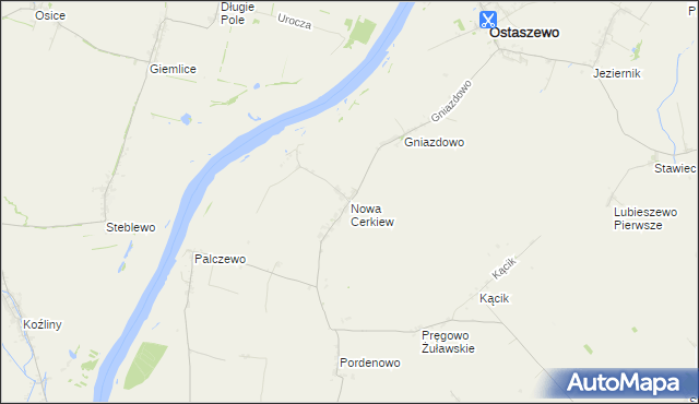 mapa Nowa Cerkiew gmina Ostaszewo, Nowa Cerkiew gmina Ostaszewo na mapie Targeo