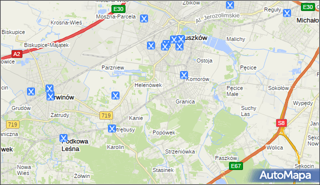 mapa Nowa Wieś gmina Michałowice, Nowa Wieś gmina Michałowice na mapie Targeo