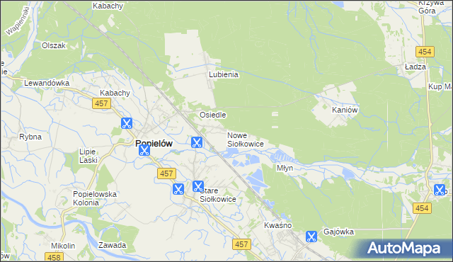 mapa Nowe Siołkowice, Nowe Siołkowice na mapie Targeo