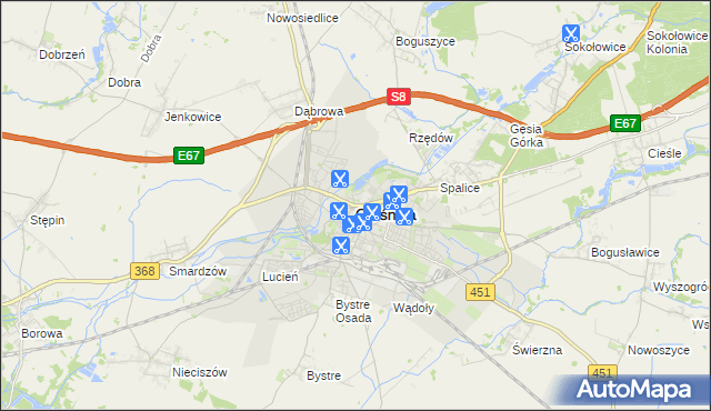 mapa Oleśnica, Oleśnica na mapie Targeo