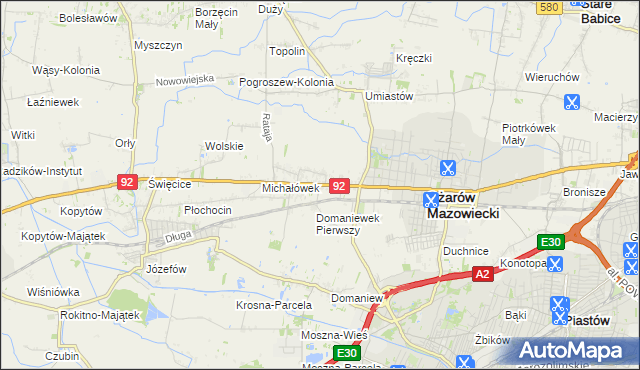 mapa Ołtarzew, Ołtarzew na mapie Targeo