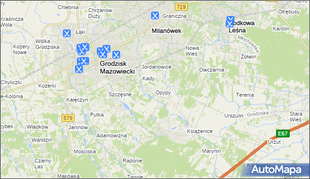 mapa Opypy, Opypy na mapie Targeo