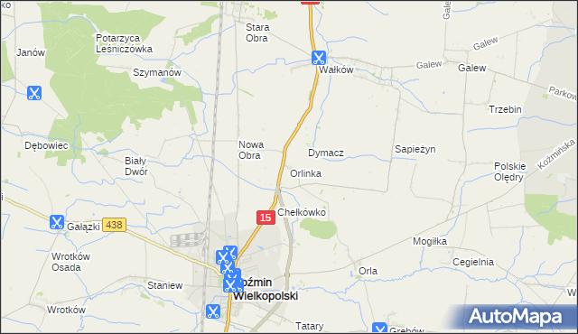 mapa Orlinka, Orlinka na mapie Targeo