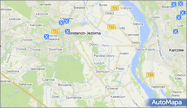 mapa Parcela-Obory, Parcela-Obory na mapie Targeo
