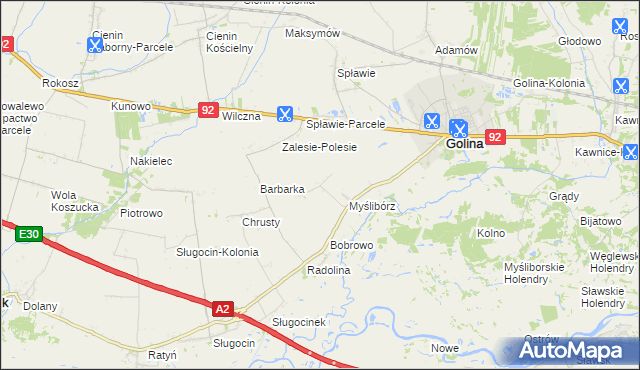 mapa Piotrowo gmina Golina, Piotrowo gmina Golina na mapie Targeo