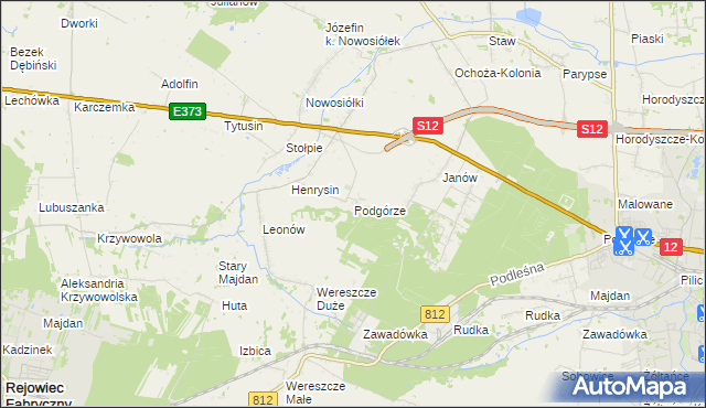 mapa Podgórze gmina Chełm, Podgórze gmina Chełm na mapie Targeo