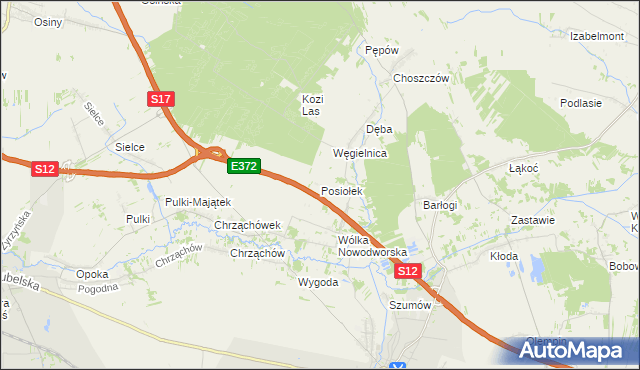 mapa Posiołek, Posiołek na mapie Targeo