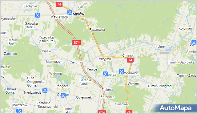 mapa Przyjmo, Przyjmo na mapie Targeo