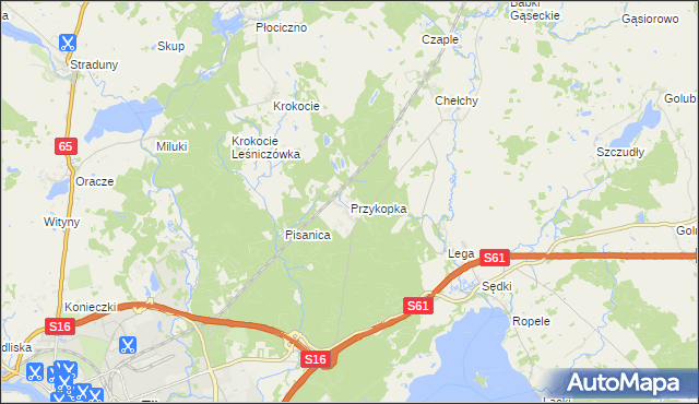 mapa Przykopka, Przykopka na mapie Targeo