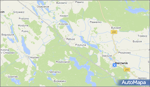 mapa Przykuna, Przykuna na mapie Targeo