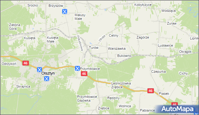 mapa Przymiłowice-Podgrabie, Przymiłowice-Podgrabie na mapie Targeo