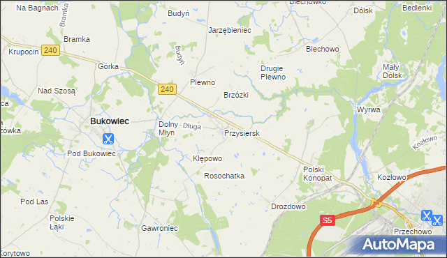 mapa Przysiersk, Przysiersk na mapie Targeo