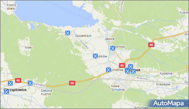 mapa Pustków gmina Ozimek, Pustków gmina Ozimek na mapie Targeo