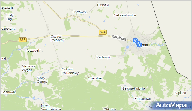 mapa Rachowik, Rachowik na mapie Targeo