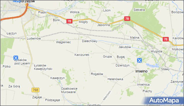 mapa Rajchotka, Rajchotka na mapie Targeo