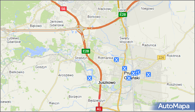 mapa Rotmanka, Rotmanka na mapie Targeo