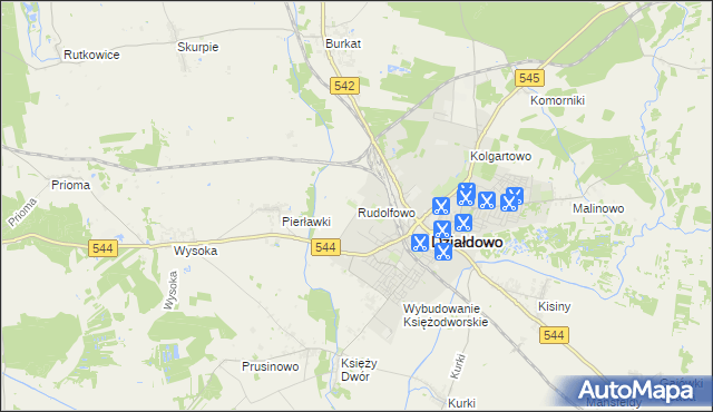 mapa Rudolfowo, Rudolfowo na mapie Targeo