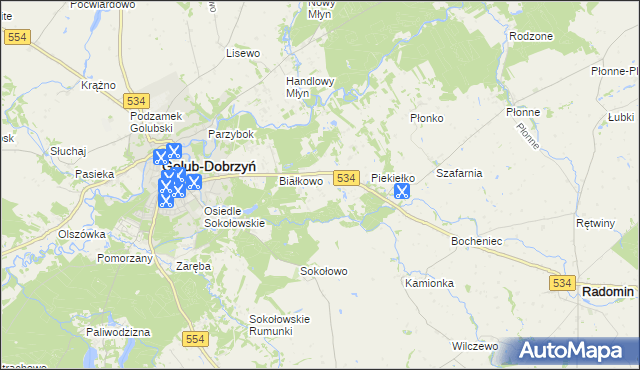 mapa Sadykierz gmina Golub-Dobrzyń, Sadykierz gmina Golub-Dobrzyń na mapie Targeo